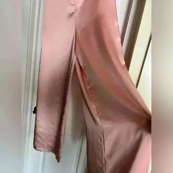 Zara pink wide leg jumpsuit - Picture 8 of 14